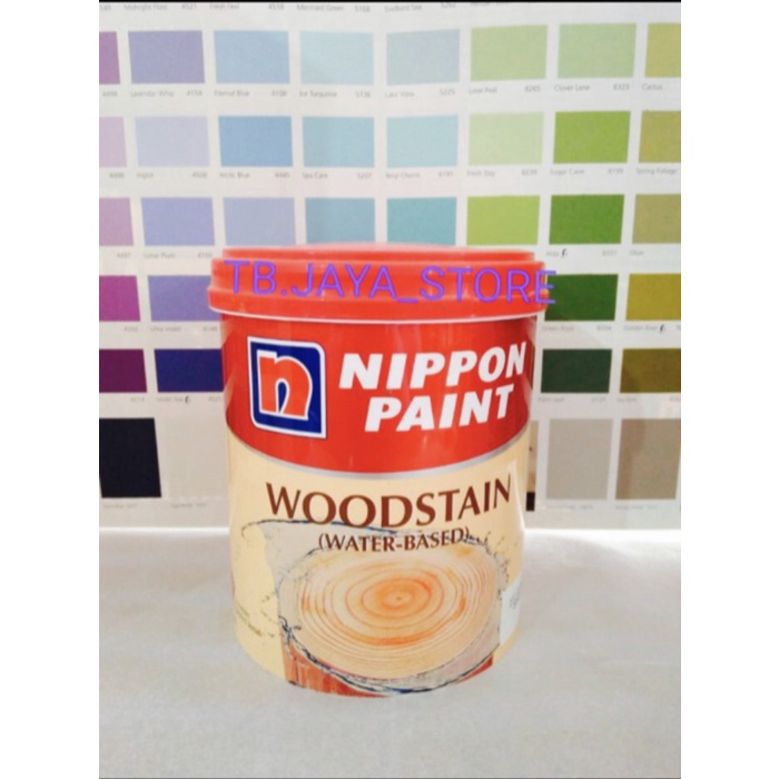 WOODSTAIN NIPPON PAINT POLITUR KAYU WATERBASED 1L CLEAR GLOSS DiskonJual MurahHarga DiskonObral