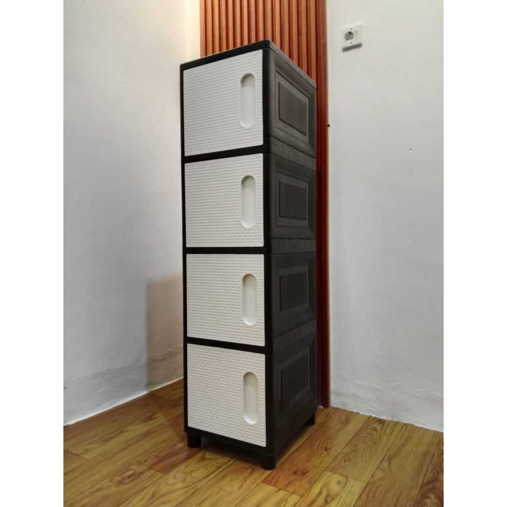 Gratis Ongkir Lemari Plastik Swing Loker Box Susun 4 & 5 Rak Penyimpanan Serbaguna