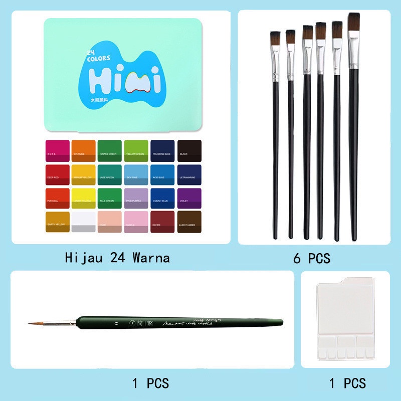 

Tahan Lama Miya Himi Gouache Set 18/24 Warna 30Ml Cat Untuk Cat Air