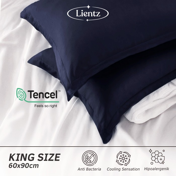 Sarung Bantal Sutra Organik King Size - King Koil Tencel Premium - 60X90 Tencel Pillow Case