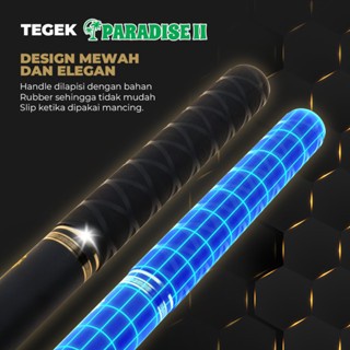 Tegek Pancing Joran Paradise II 2 Fiber Coating Carbon Ukuran 240 270 300 360 450 540 630 CM