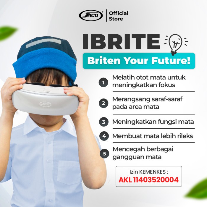TERLARIS Jaco iBrite Alat Terapi Mata Gratis 1 Kotak Ibrite Therapy Tissue