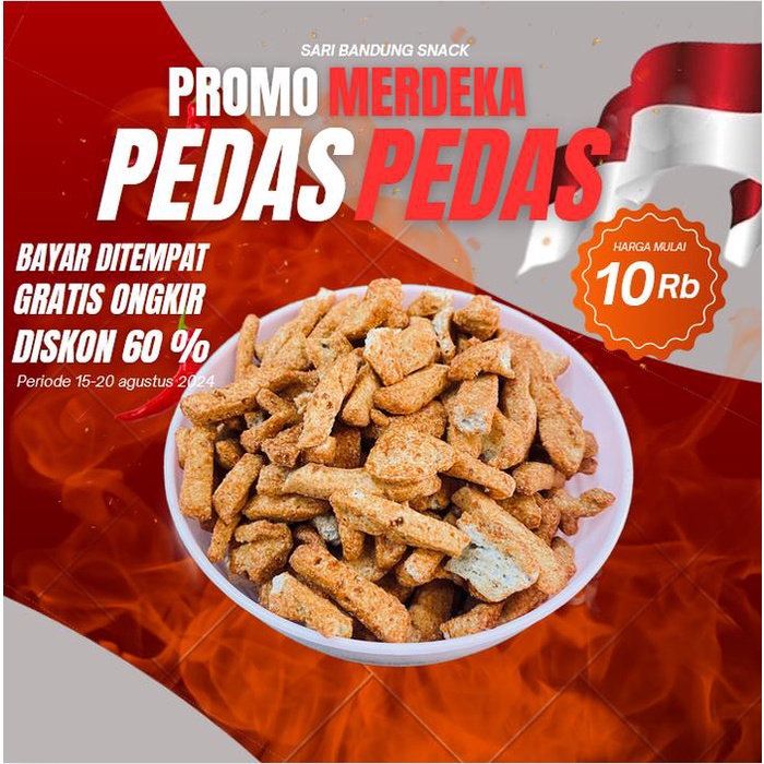 

680 GRAM BASRENG PEDAS TABUR DAN ORI RASA GURIH RENYAH CEMILAN TIKTOK SARI BANDUNG SNACK Food Kering