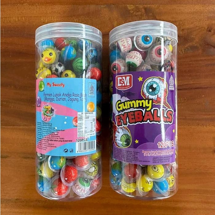 

Permen Lunak Mini rasa buah buahan 1 toples isi 120 pcs