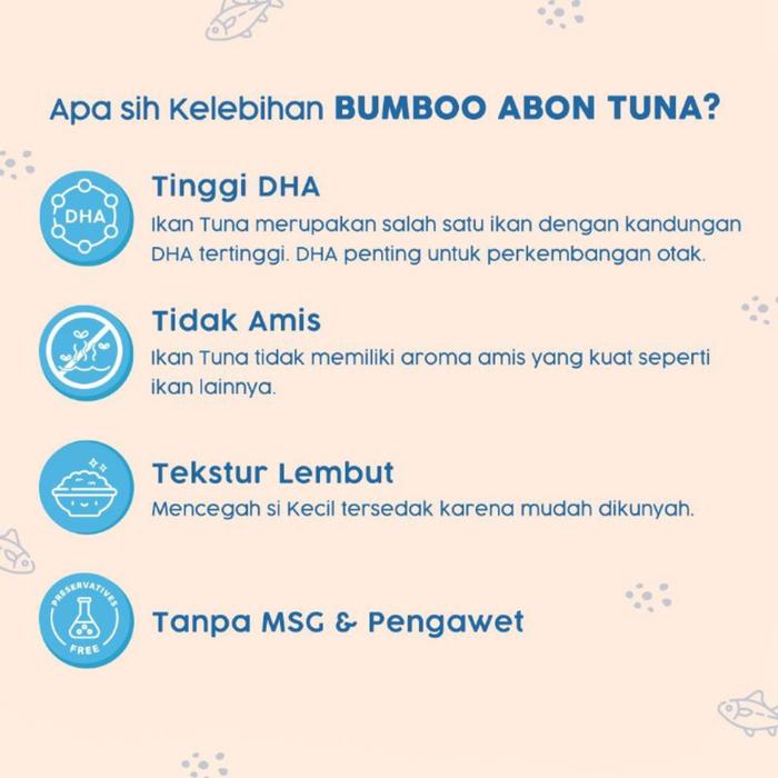 

BAREFOOD BUMBOO Abon Tuna 75gr Tanpa MSG & Pengawet / Abon Ikan Cemilan MPASI Anak & Dewasa /