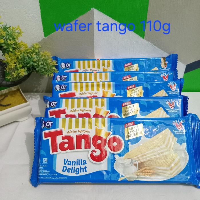 

Wafer Tango 110g paket 5pcs tango rasa vanilla Camilan Krim Vanila Snack