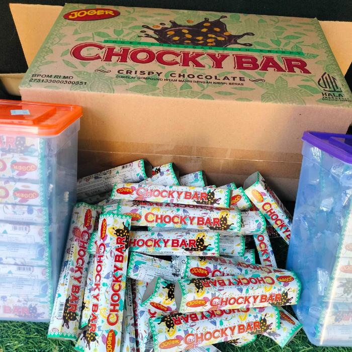 

cokelat Chocky Bar per toples (40pcs) stik krispy Camilan Chocolate Cemilan Hitam