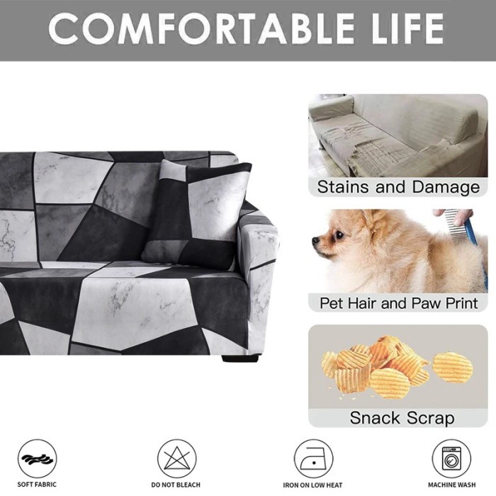 PROMO_ COVER KURSI SOFA ELASTIS SARUNG SOFA BED KURSI 1 2 3 SEATER DUDUKAN _