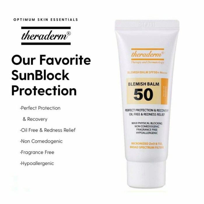 THERADERM BLEMISH BALM CREAM SPF50 40GR BB KRIM TERBAIK MADE IN KOREA