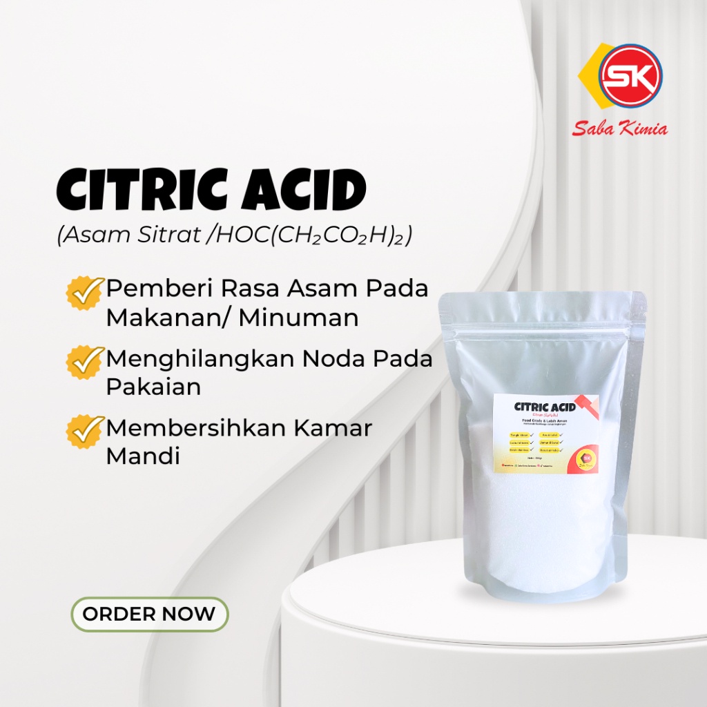 

Citrun / Asam Sitrat Food Grade Serbuk Ajaib Pembersih Multifungsi /Citrid Acid /Asam Sitrun 500gram