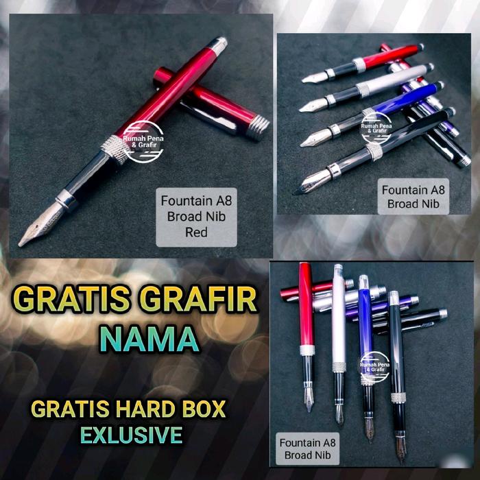 

Bollpoint Mewah Fountain Red Stainles Clip Gratis Hard Box Dan Grafir Nama Stationery Kode 921