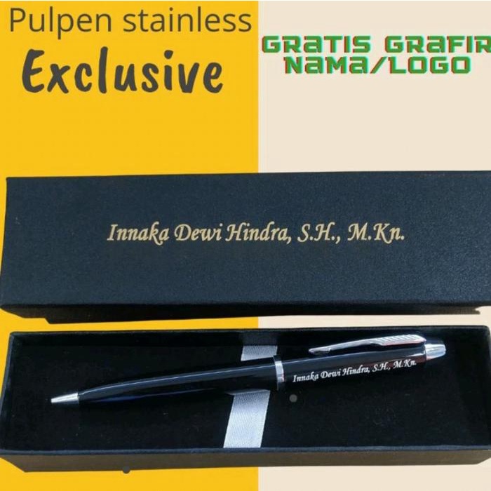 

Bollpoint Metal Stainless Model Parker Gratis Grafir Nama Stationery Alat Tulis Kode 1066