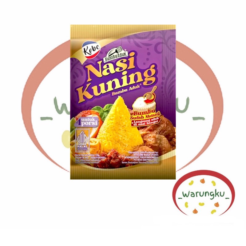 

HJE KOBE NASI KUNING 1PCS Bumbu Instant Bumbu Aduk