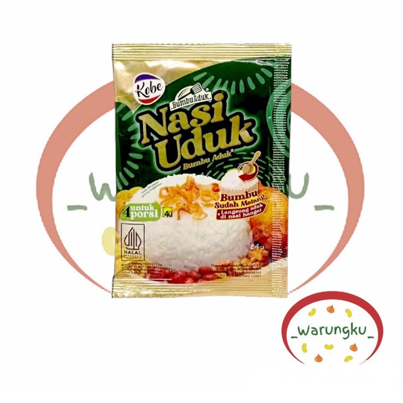 

HJE KOBE NASI UDUK 1pcs Bumbu Aduk Matang Siap Diaduk Untuk 4 Porsi