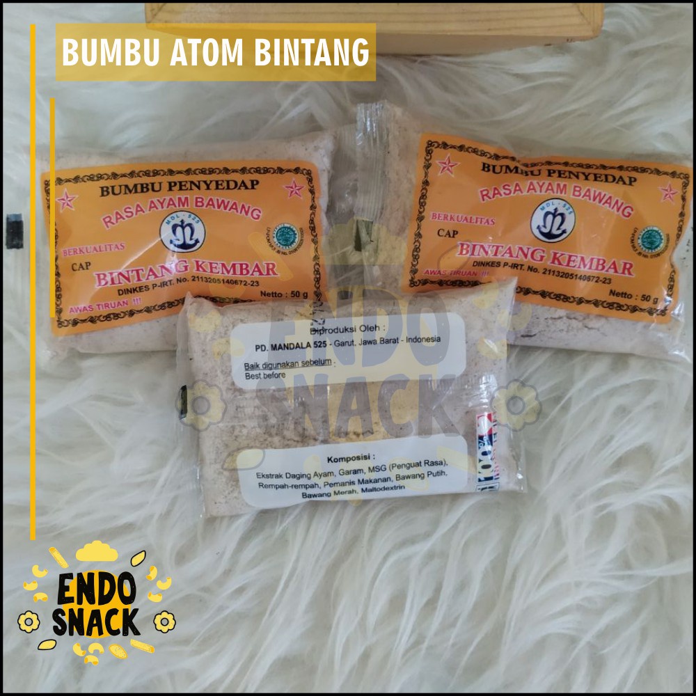

HJE ATOOM BINTANG 50 gr MDL-525 Atom kecil Bumbu Penyedap Rasa Ayam Bawang Baso Aci