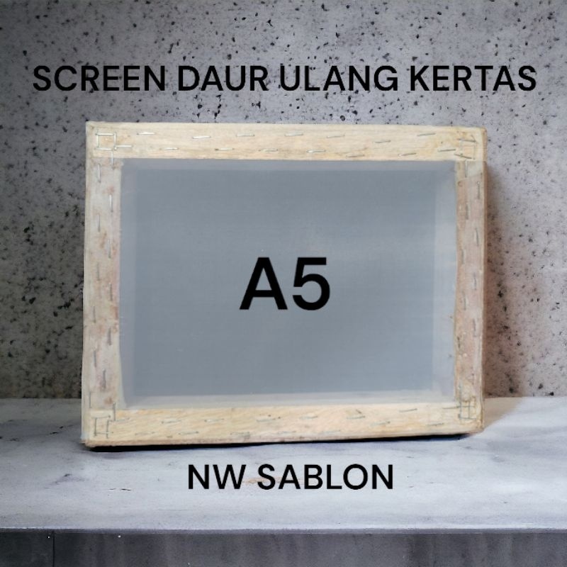 

Promo Frame Screen Daur Ulang Kertas, Cetakan Bubur Kertas Ukuran A5