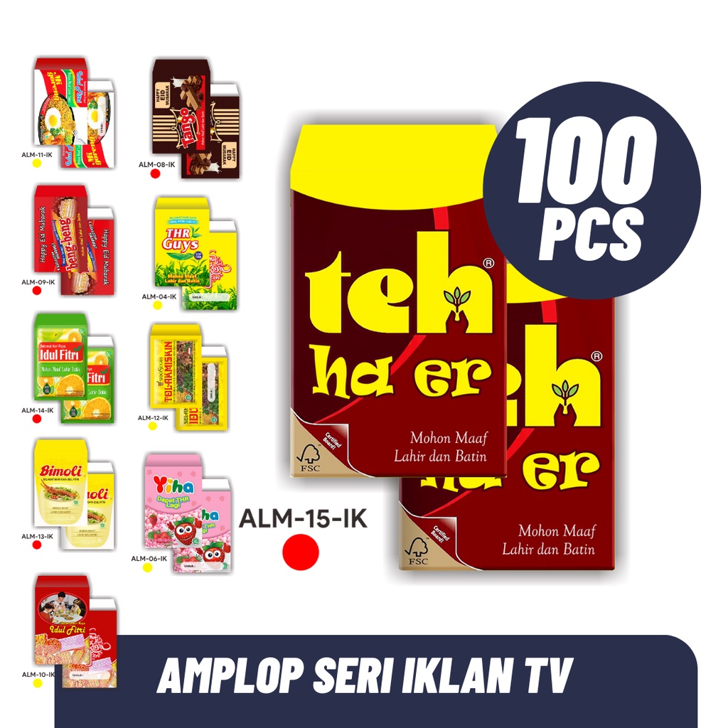 

AMPLOP LEBARAN 100 PCS SERI SNACK VIRAL TERKENAL