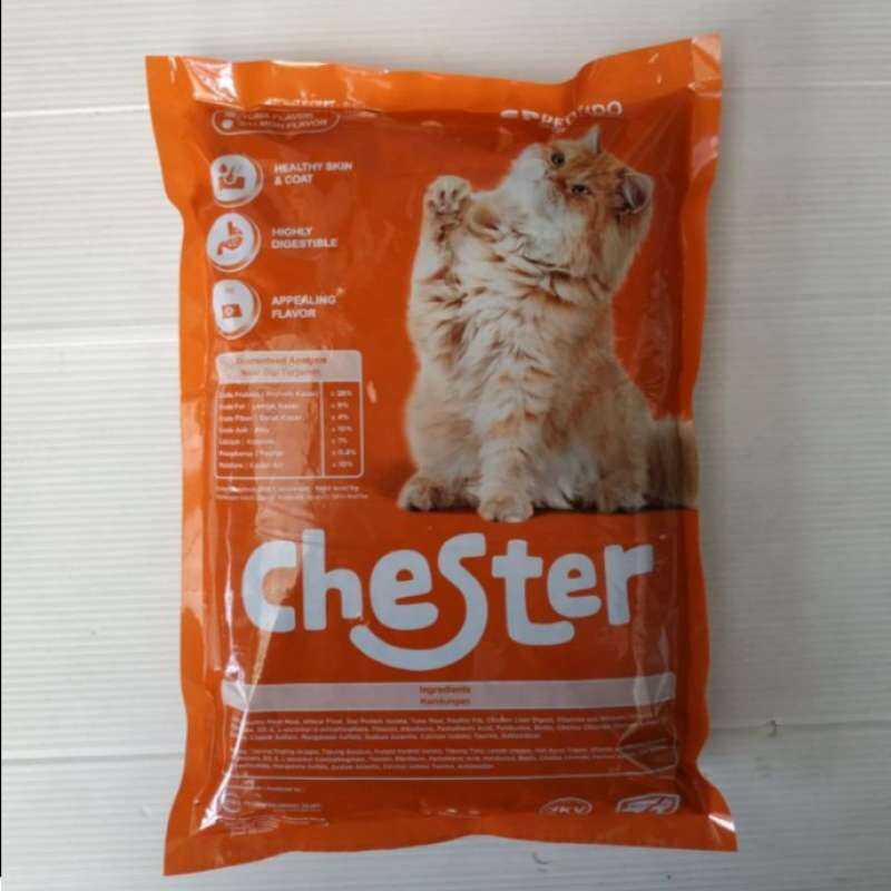 

PAKAN MAKANAN KUCING CHESTER 800 GRAM CAT FOOD RASA TUNA FLAVOR