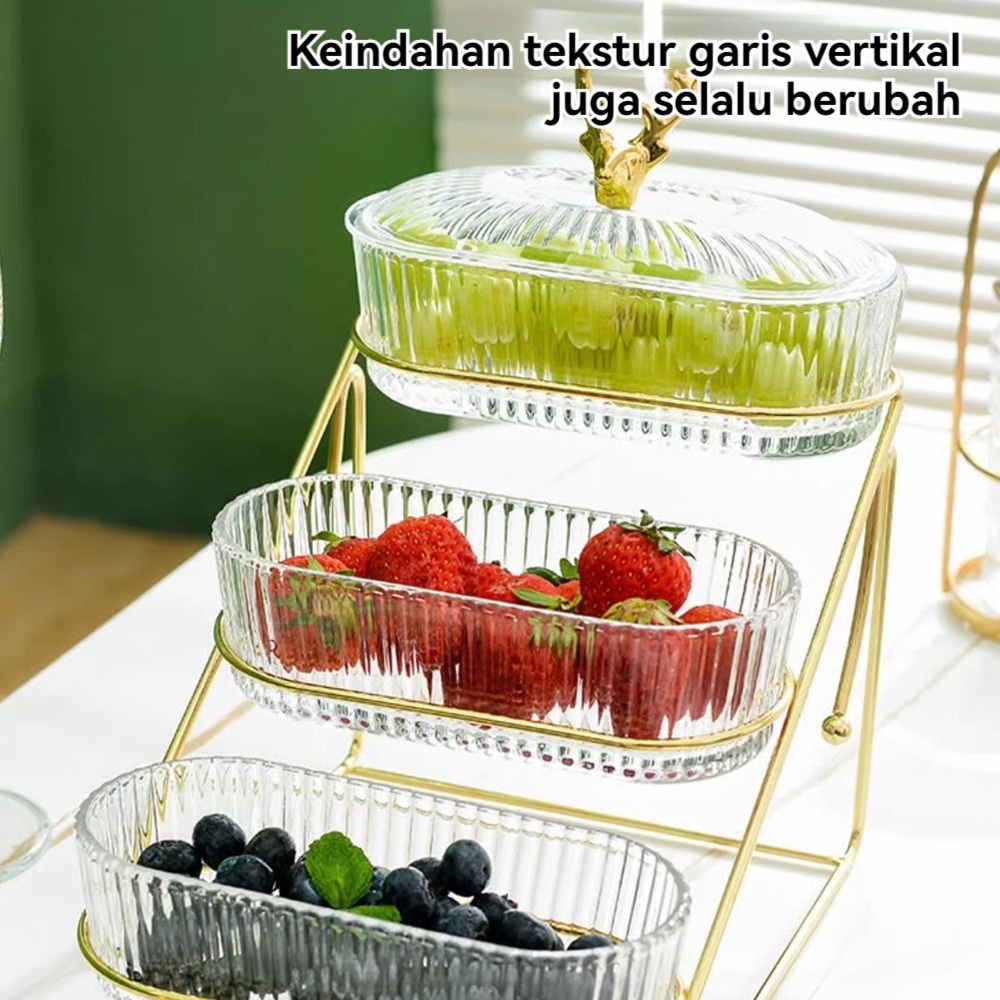 

Toples Tempat Buah Snack Makanan Ringan Wadah Buah Dengan Tatakan