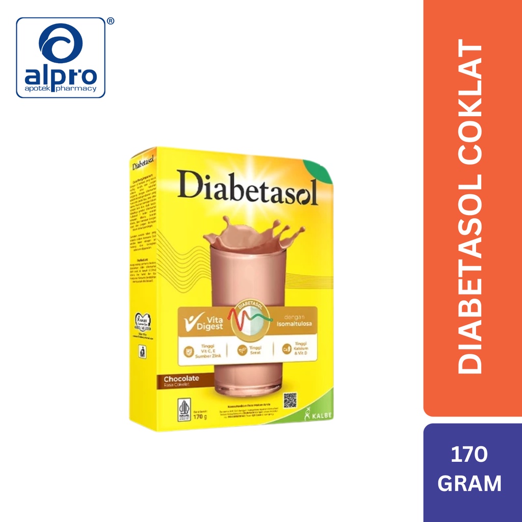 

Diabetasol Coklat 170G – Susu Rendah Gula Untuk Diabete