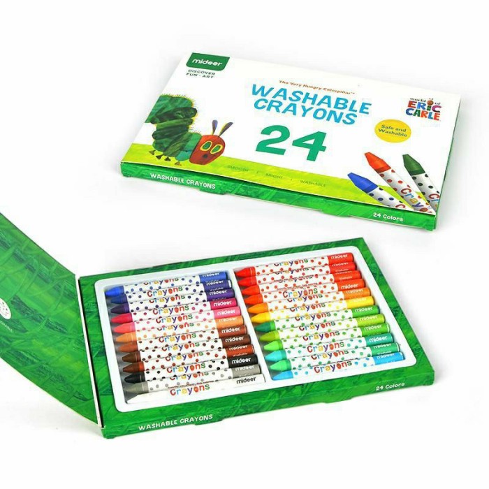 

Mideer X Eric Carle - Washable Crayons (isi 24)