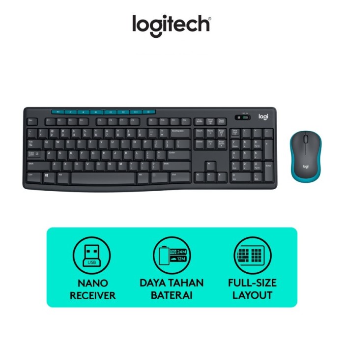 Logitech MK275 Wireless Mouse & Keyboard MK 275 [ Garansi Resmi ]