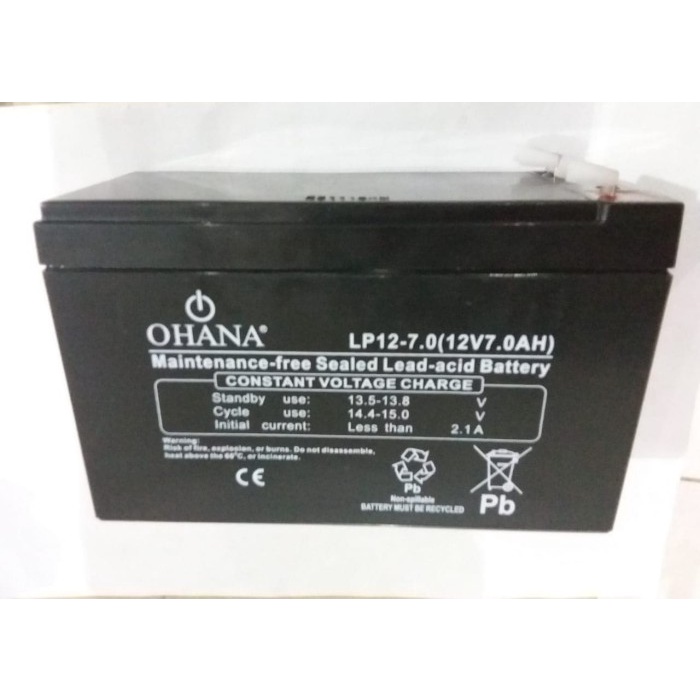 Ready Jt 710042 Battery Ohana 12V7Ah Sealed Lead Acid Aki