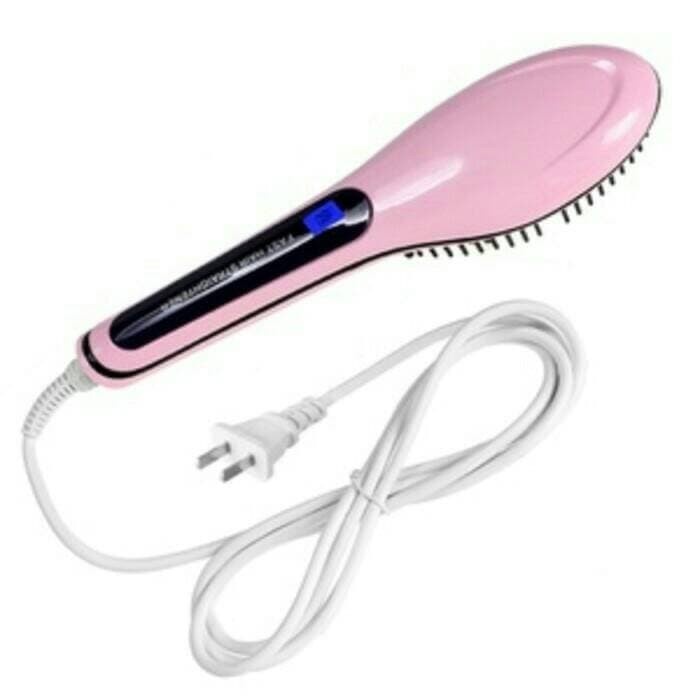 Sisir Catok Pelurus Rambut Fast Hair Straightener - Pink Termurah Best Quality Asli 100% Original