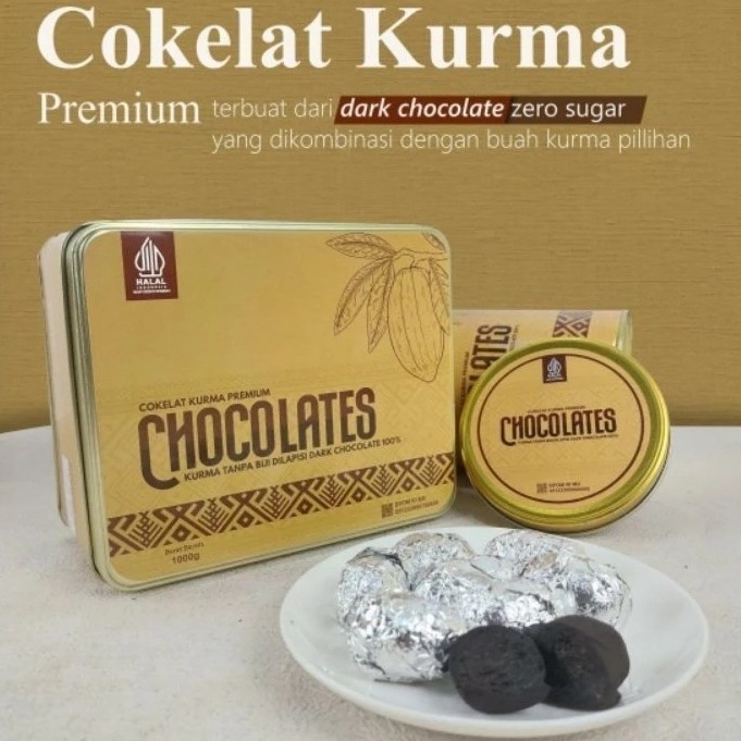 

CHOCOLATES KURMA COKLAT 100% DARK CHOCO ZERO SUGAR PREMIUM HAMPERS