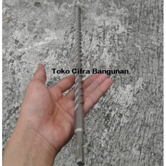 Mata Bor 10 mm Panjang 21 cm SDS Plus Drill Bit Pelubang Beton Tembok
