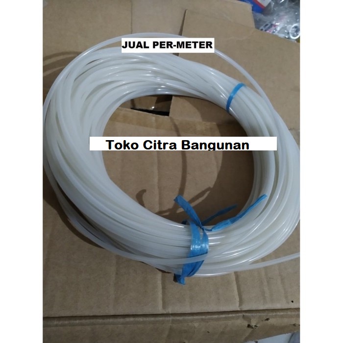 Selang Micro 3.1 mm Putih Kecil Slang Air Sedotan Bening Permeter Depo