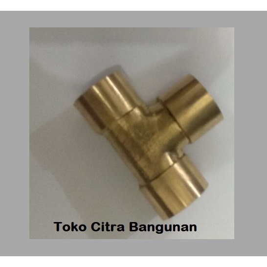 besi kuningan tee 1/2 inch drat dalam semua 0.5 inch
