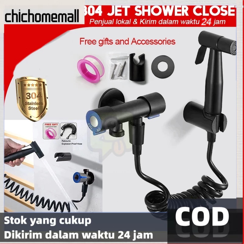 SUS304 Jet Shower Closet/Kran Cabang 2/Jet Washer Toilet/Kran Toilet Duduk 1 Set/Shower Closet Duduk