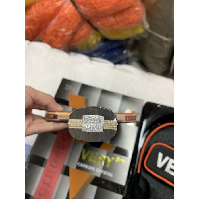 Bet bat Tenis Meja Pingpong 729 Very 6 star Carbon Crystal Original