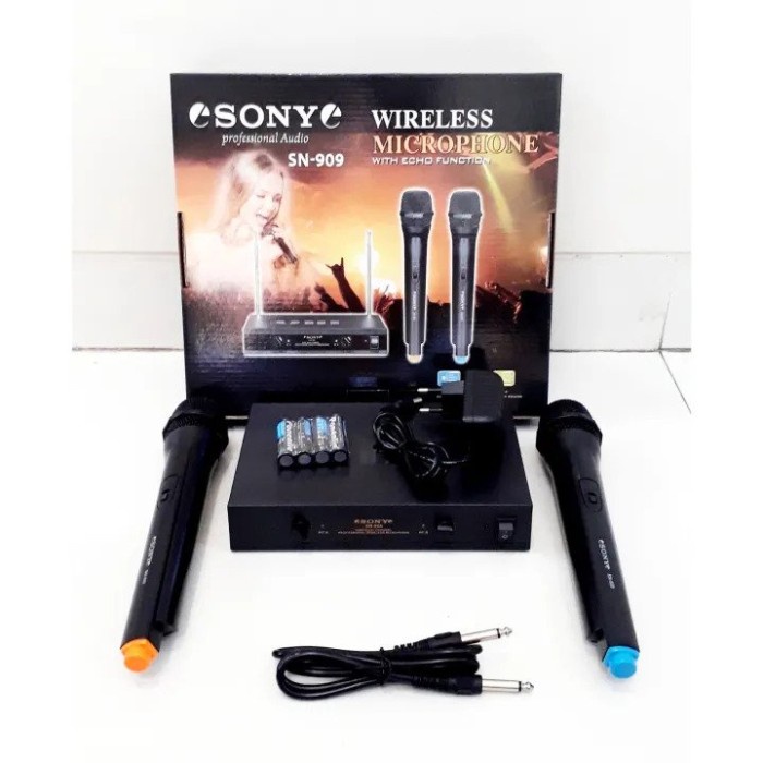 SONY SN-909 Mic Double Wireless-Microphone-Microphone Tanpa Kabel top