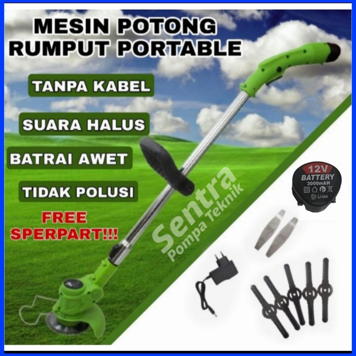mesin potong rumput batrai cordless Mesin potong rumput portable