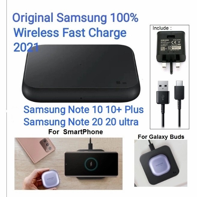 SAMSUNG Fast Charge Wireless Note 10 10+ Plus Charger fullset ORI 2021