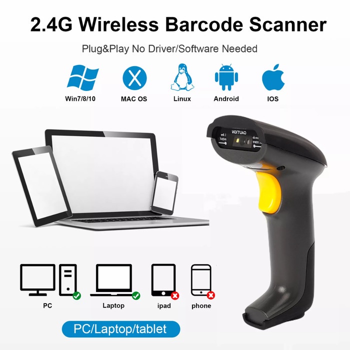 Barcode Scanner 2D Wireless Bluetooth QR Code