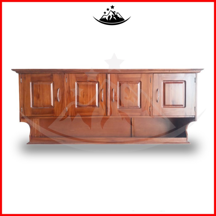 TERLENGKAP kitchen set kayu lemari gantung rak bumbu dapur atas jati asli