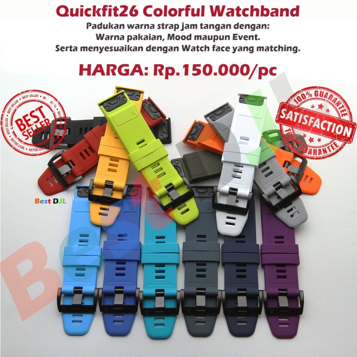 Garmin Quickfit 26 Watch Band / Strap For Fenix 3, Fenix 5X