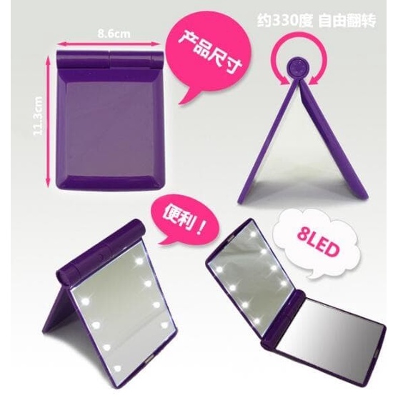 Cermin Rias Kaca Rias Cermin Led 8 Lampu Led Cermin Unik Saku Lucu