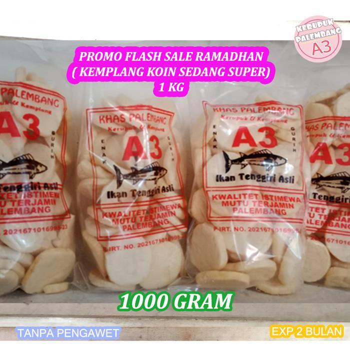 

KEMPLANG KOIN SEDANG 1 KG KERUPUK KANCING SUPER IKAN TENGGIRI KEMPELANG SUPER KRUPUK IKAN 1 KG
