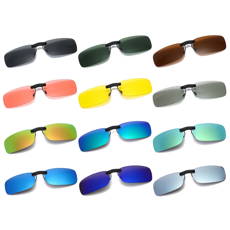 1Pc Unisex Polarized Clip On Driving Glasses Sunglasses Day Vision Uv400 Lens Driving Night Vision