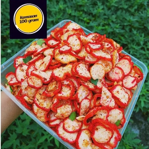 

Kerupuk seblak kencur daun jeruk pedas gurih 100gram