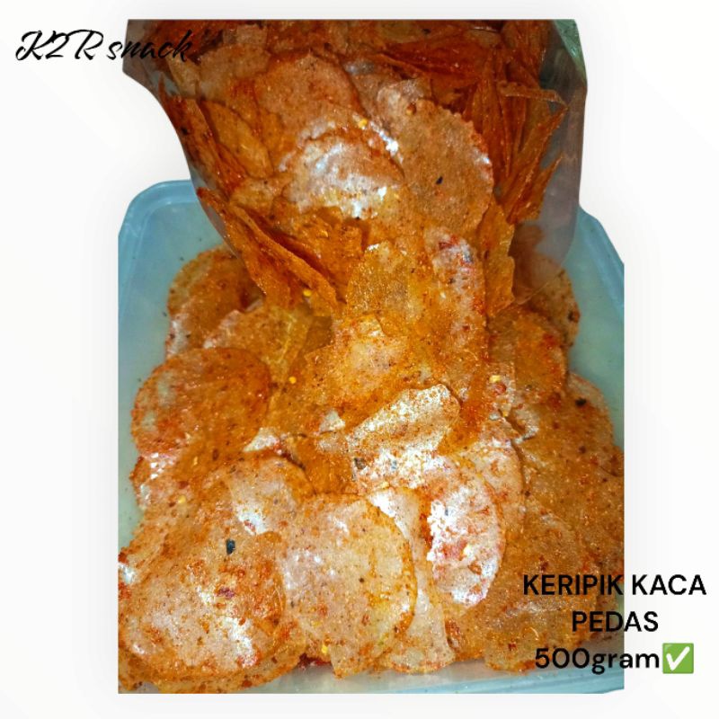 

Keripik kaca pedas keripik kaca pedas daun jeruk 500gram