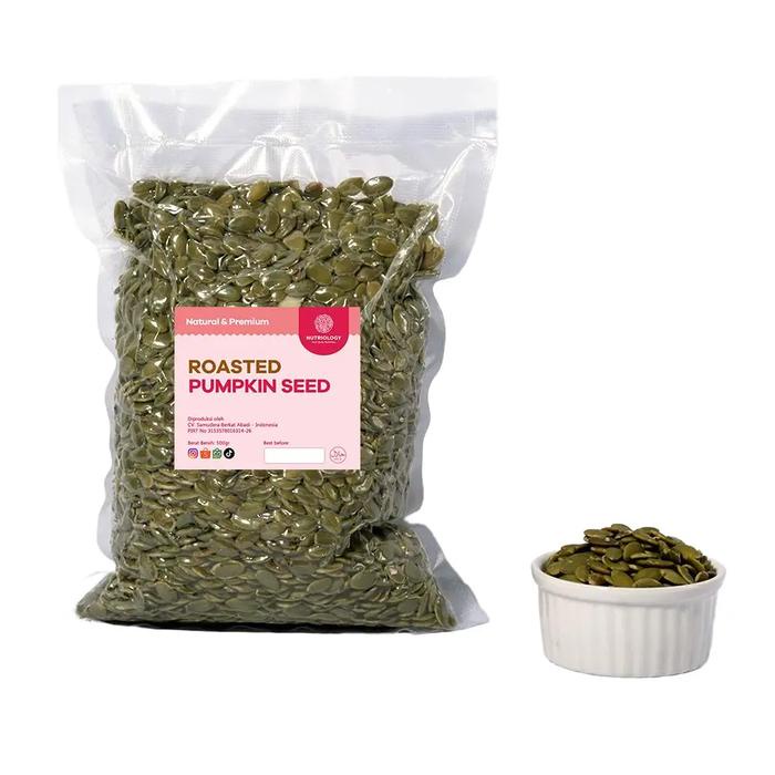 

Pumpkin Seed panggang 500 gr Kuaci Biji Labu roasted Premium Seed Superfood