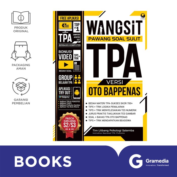 HOT SALE Wangsit Pawang Soal Sulit Tpa Oto Bappenas