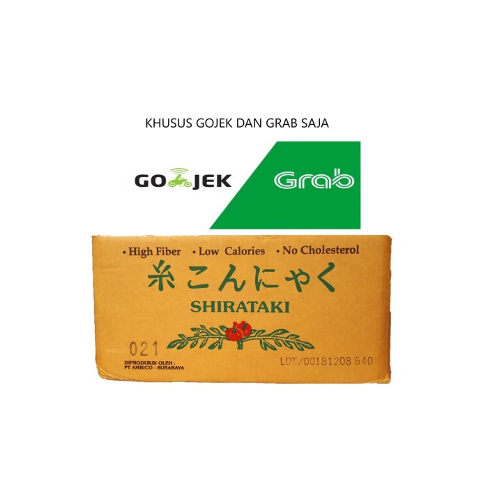 

Khusus Gojek/Grab Mie Shirataki Hijau Shirataki Green 1 dus 25pcs