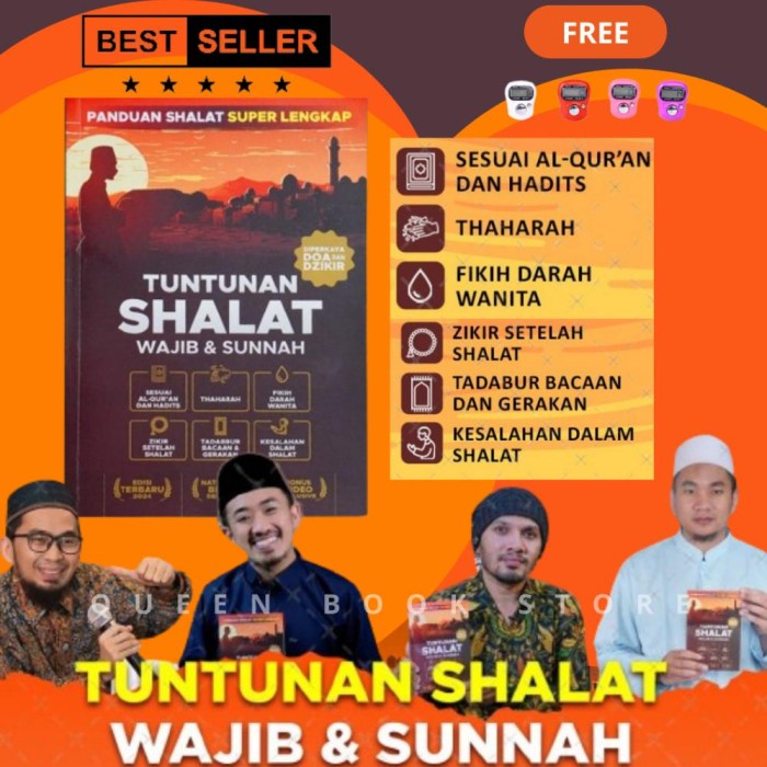 Buku Panduan Tuntunan Sholat Wajib Dan Sunah Lengkap Dzikir Doa Setelah Shalat