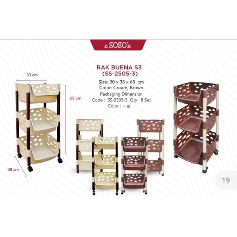 BEST SELLER RAK SALON BUENA SUSUN 3,4/RAK PLASTIK SERBAGUNA/RAK SERBAGUNA BUENA